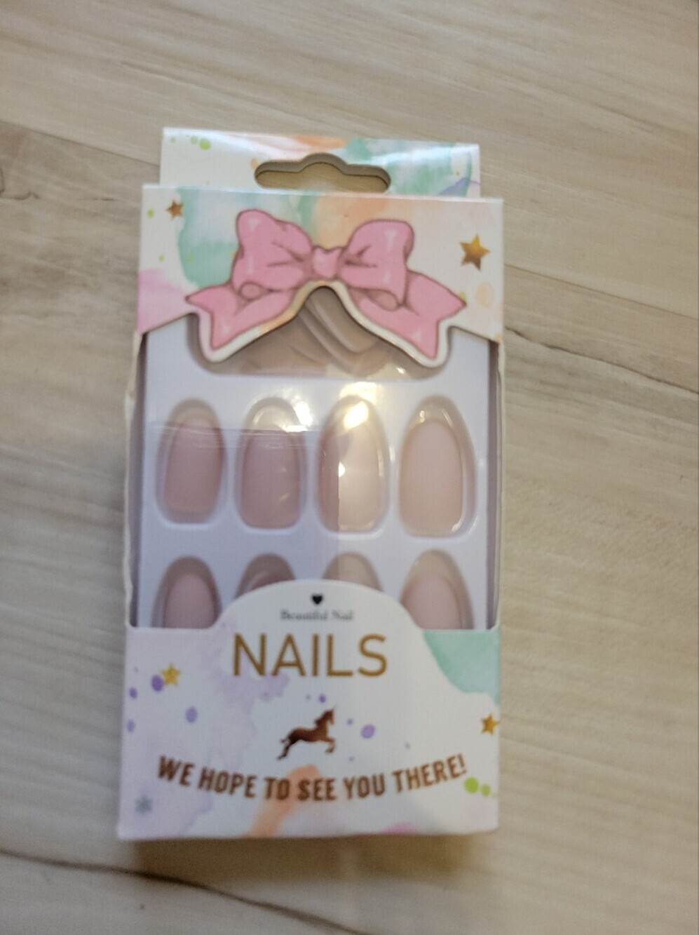 SHEIN Pastel Watercolor Nail Guide Card with Logo - Purple & Pink - Picture 3 of 3